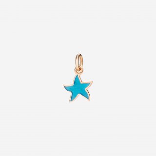 Dodo - Ciondolo Stellina - Oro Rosa 9K - Smalto Turchese