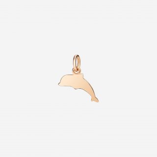 Dodo - Ciondolo Delfino - Oro Rosa 9K - Cordino Nero
