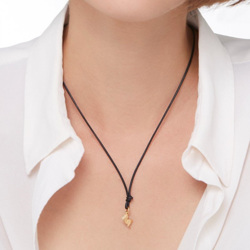 Dodo - Ciondolo Junior - Oro Giallo 18K - Cordino Nero