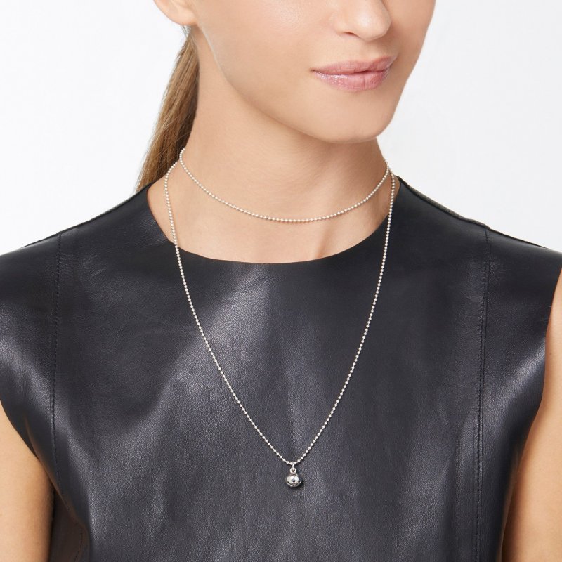 Dodo - Ciondolo Campanello - Argento 925 - Cordino Nero