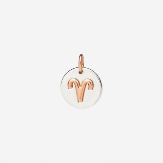 Dodo - Ciondolo Zodiaco Ariete - Charm In Argento - Oro Rosa