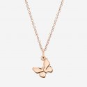 Dodo - Ciondolo Farfalla - Oro Rosa 9K - Cordino Nero