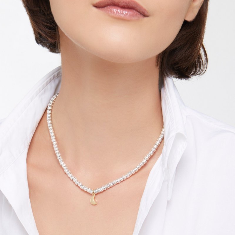 Dodo - Ciondolo Luna - Oro Bianco 18K - Modello Piccolo