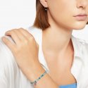 Dodo - Orecchini Hoop Mini Granelli - Oro Rosa 9K - Ceramica Blu