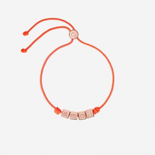 Dodo - Bracciale Amo - Oro Rosa - Cordino Rosso