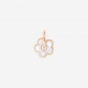 Dodo - Ciondolo Fiore - Oro Rosa 9K - Smalto Bianco