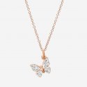 Dodo - Ciondolo Farfalla Prezioso - Oro Rosa - Diamanti