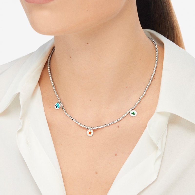 Dodo - Set Piastrine Wwf - Argento 925 - Smalto Colorato