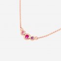 Dodo - Collana Bollicine - Oro Rosa - Zaffiro, Rubino, Ametista