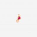 Dodo - Orecchino Bollicine - Oro Rosa 9K - Rubino