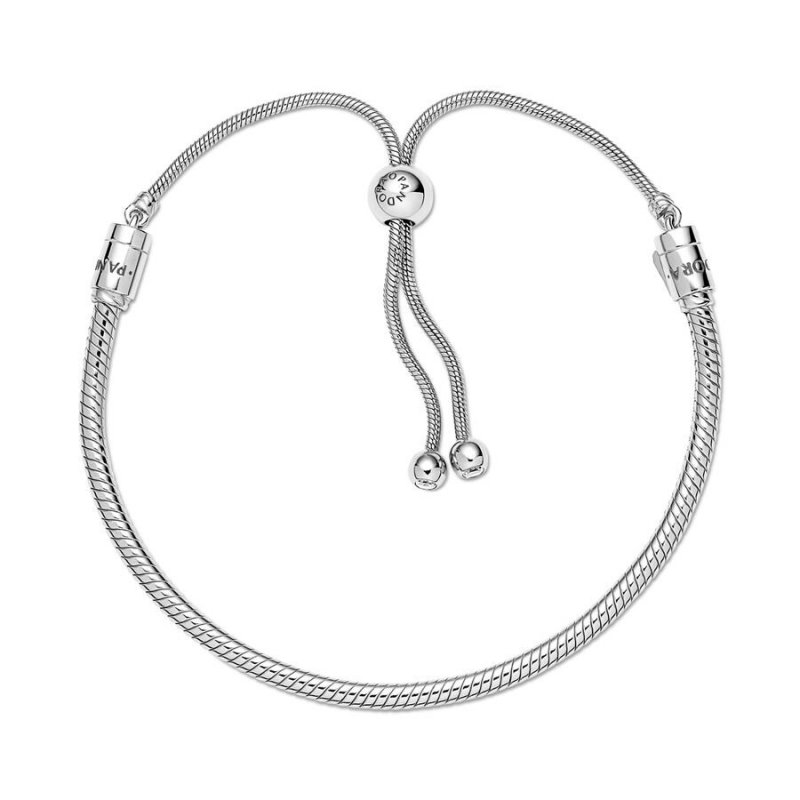 Bracciale Pandora Moments Con Maglia Snake E Chiusura Regolabile