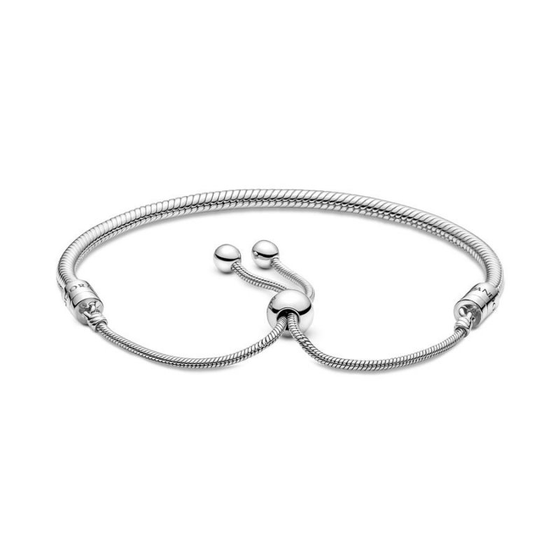 Bracciale Pandora Moments Con Maglia Snake E Chiusura Regolabile