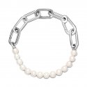 Bracciale maglia link con perle coltivate d’acqua dolce trattate Pandora ME