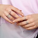 Anello Due Cuori Intrecciati