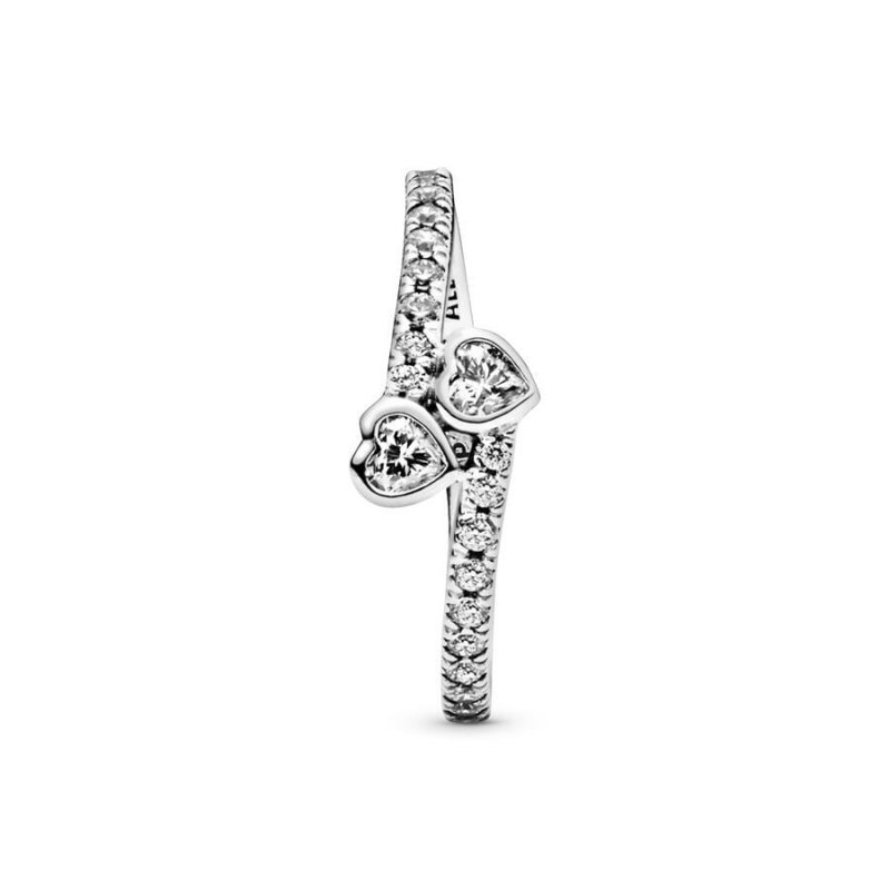 Anello Due Cuori Intrecciati