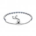Bracciale Tennis Blu con Chiusura Regolabile