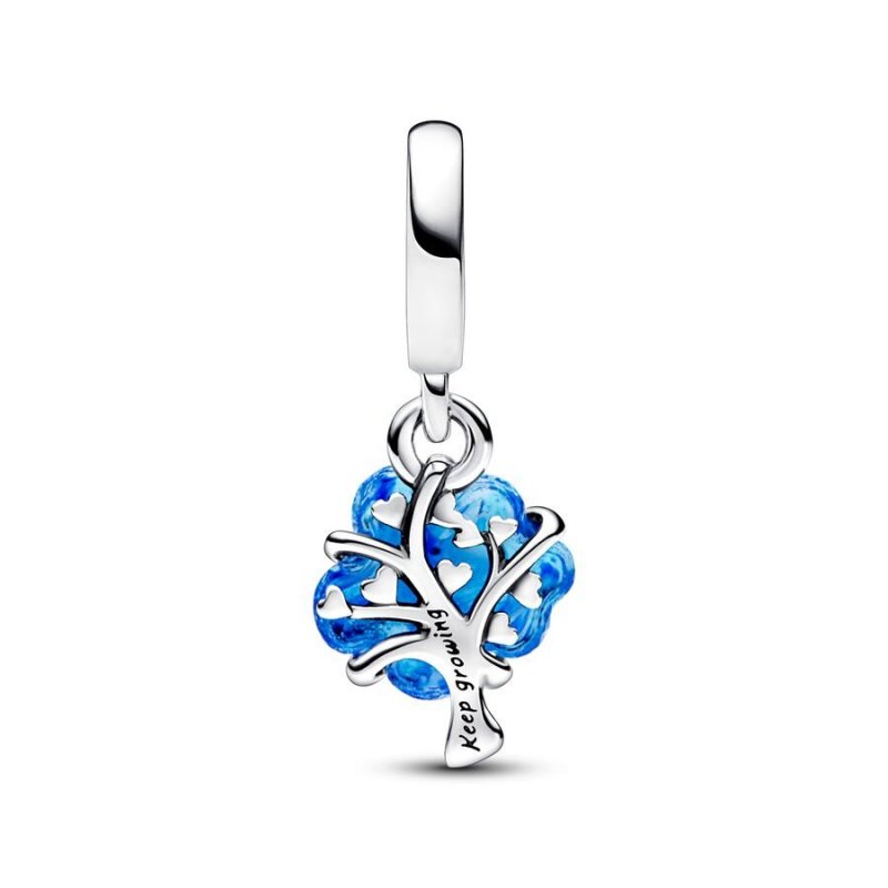 Charm Albero della Vita Vetro di Murano Blu