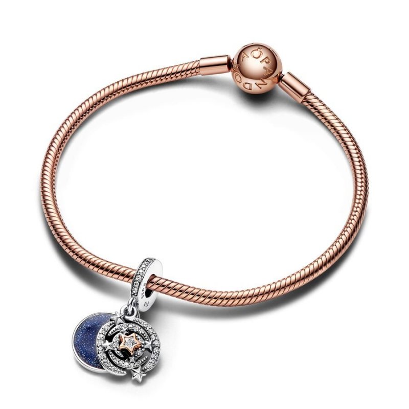 Charm Pendente Cielo con Stelle Cadenti