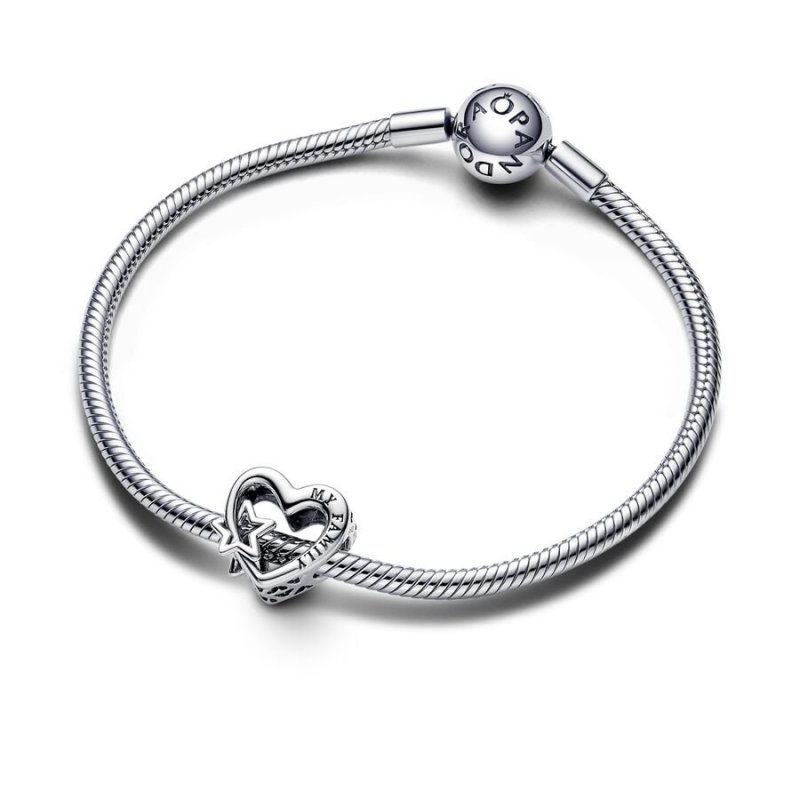 Charm Openwork Cuore con Stella