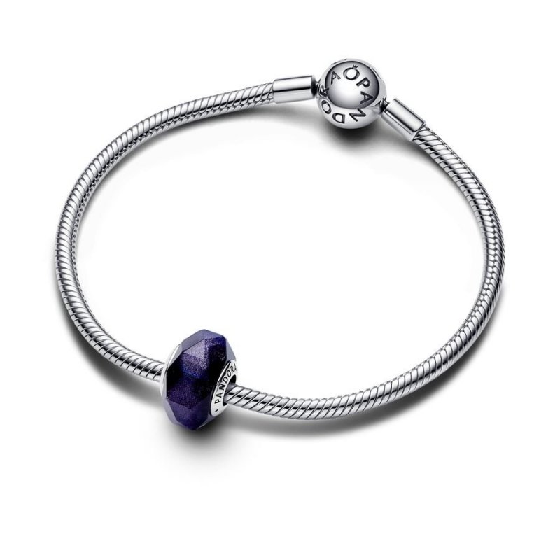 Charm Vetro di Murano Notte Stellata Blu