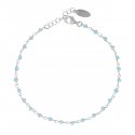 Bracciale In Argento Con Cristalli Azzurri