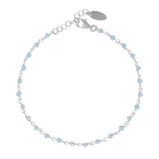 Bracciale In Argento Con Cristalli Azzurri