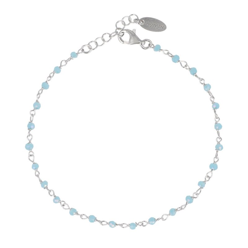 Bracciale In Argento Con Cristalli Azzurri