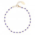 Bracciale Dorato Con Cristalli Blu