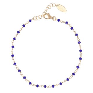 Bracciale Dorato Con Cristalli Blu