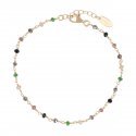 Bracciale Dorato Con Cristalli Multicolor