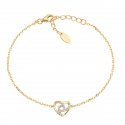 Bracciale "Cuore" In Argento Dorato Con Zirconi