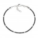 Bracciale Tennis Rodio Zirconi Neri
