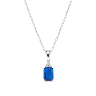 Collana Princess Con Zirconi Blu E Bianchi