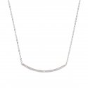 Collana Barretta Con Zirconi Bianchi