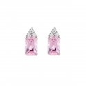 Orecchini Princess Con Zirconi Rosa E Bianchi