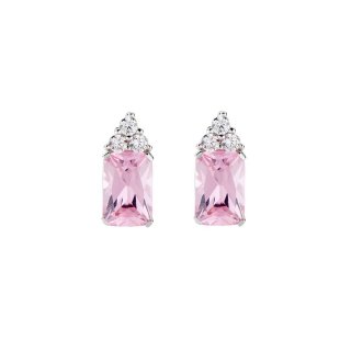Orecchini Princess Con Zirconi Rosa E Bianchi
