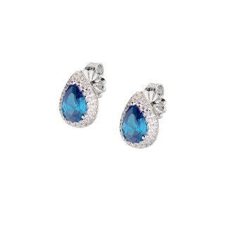 Orecchini "Goccia D'Amore" In Argento Con Zirconi