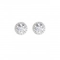 Orecchini Diamond Con Zircone Tondo Bianco