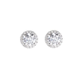 Orecchini Diamond Con Zircone Tondo Bianco