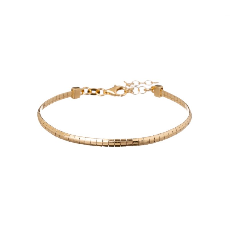 Alisia - Bracciale Semirigido - Argento 925 - Catena A Cubetti