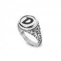 Gerardo Sacco - Anello Lettera D - Argento - Onice