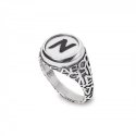 Gerardo Sacco - Anello Lettera N - Argento - Onice