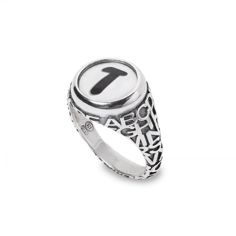 Gerardo Sacco - Anello Lettera T - Argento
