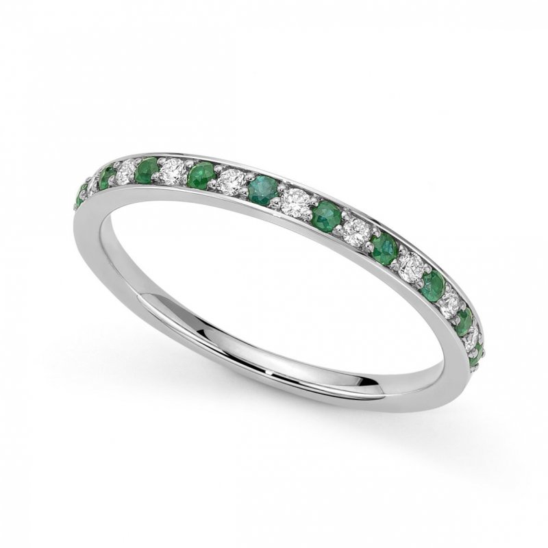 Anello Con Smeraldi E Diamanti