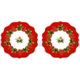 Easy Life - Tovaglietta Bacche Di Natale - 34.5×34.5 Cm