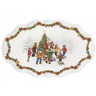 Easy Life - Vassoio Christmas - Porcellana - 40×25,5 Cm