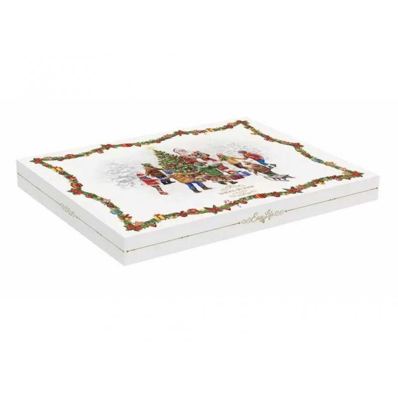 Easy Life - Vassoio Christmas - Porcellana - 40×25,5 Cm