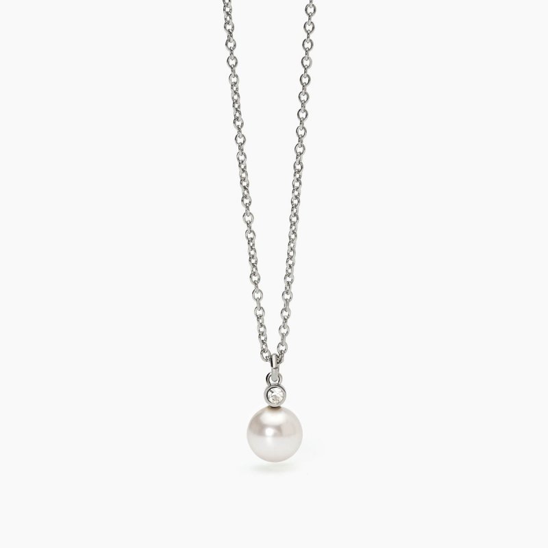 Girocollo In Acciaio 316L Perle Conchiglia Cristal