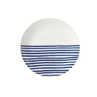Easy Life - Piatto Piano Blu Linee - Ceramica