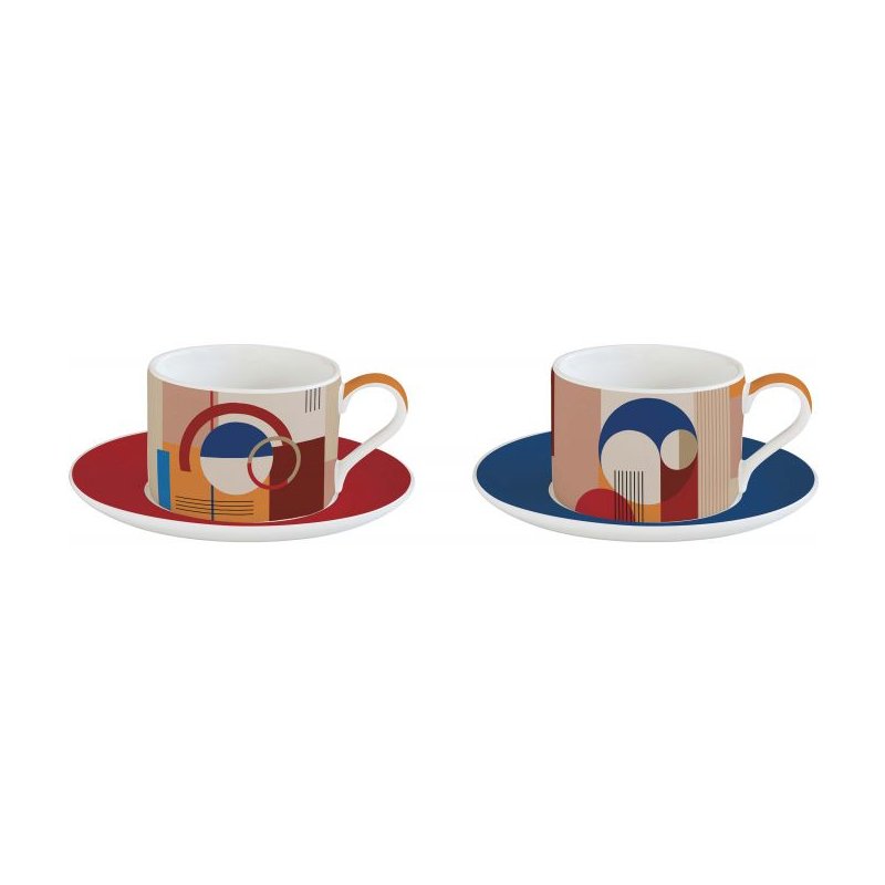 Easy Life - Set Tazze Bauhaus - Porcellana - 240Ml